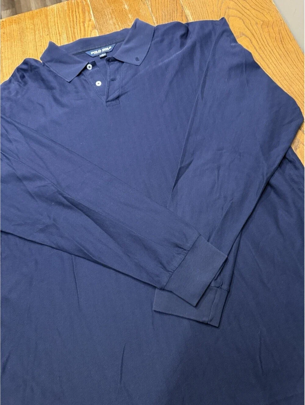 Polo Ralph Lauren Men’s Blue Solid Long Sleeve Polo Shirt XL